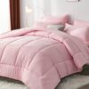 5/7pcs Luxurious Checkered Comforter Set – Ultra-Soft All-Season Bedding Ensemble