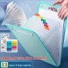 13-Grid A4 Vertical File Folder Organizer Binder - Heavy-Duty PP Plastic with Thickened Pages